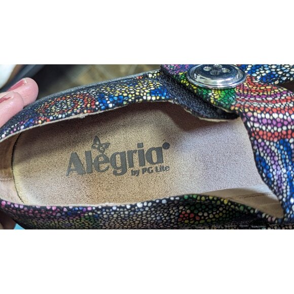 Alegria Paloma Bullseye Women’s Euro Sz 39/US Sz 9 Orthopedic Cushioned Colorful - Picture 9 of 10